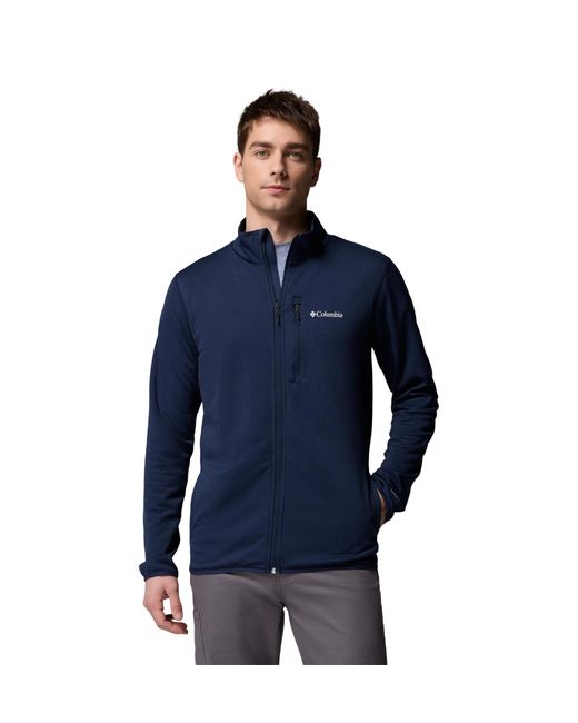 Columbia Blue S Essential Hike Grid Fleece Full Zip for men