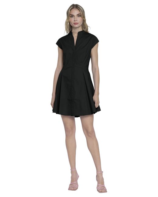 Donna Morgan Black High Neck Fit And Flare Shirtdress Summer Dresses For