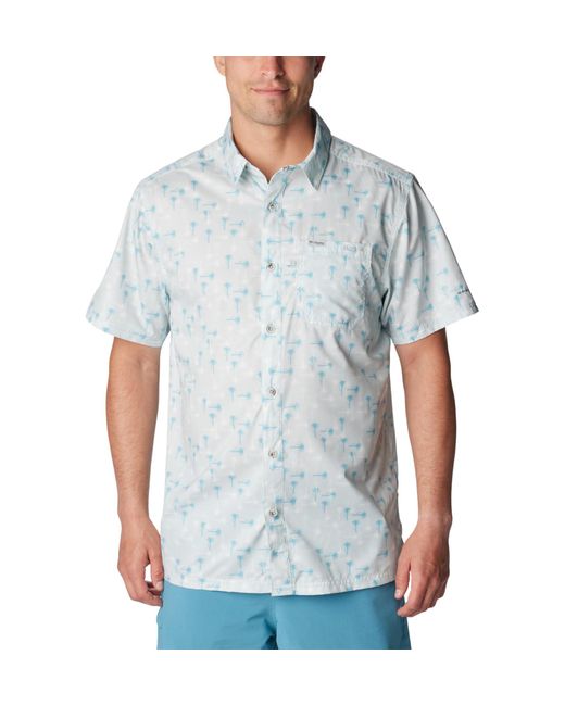 Columbia Blue Super Slack Tide Camp Shirt for men