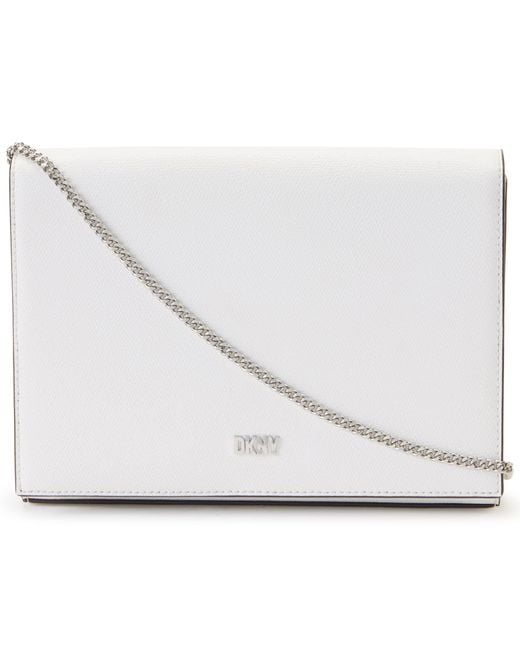 DKNY White Twiggy Clutch Crossbody Bag