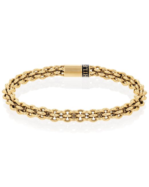 Tommy Hilfiger Multicolor Gold-plated Chain Bracelet| A Timeless Accent | Featuring Intertwined Chain Detail | Elevate Your Everyday Look| for men