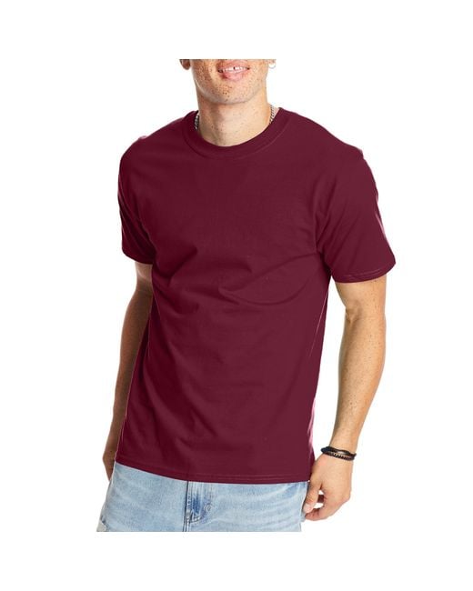 Hanes Red Standard Beefyt T-shirt for men