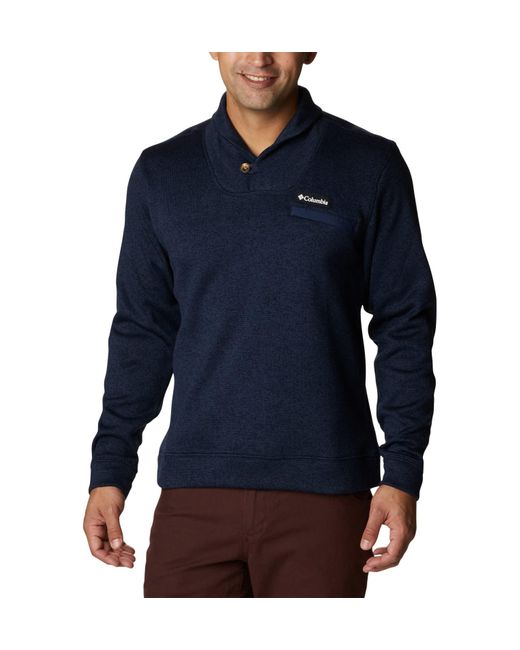 Columbia Blue Sweater Weather Fleece Pullover for men