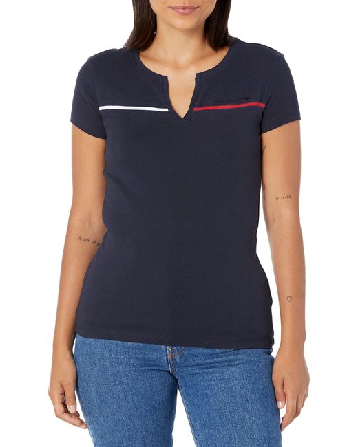 Tommy Hilfiger Blue Womens Port Access Logo T-shirt T Shirt