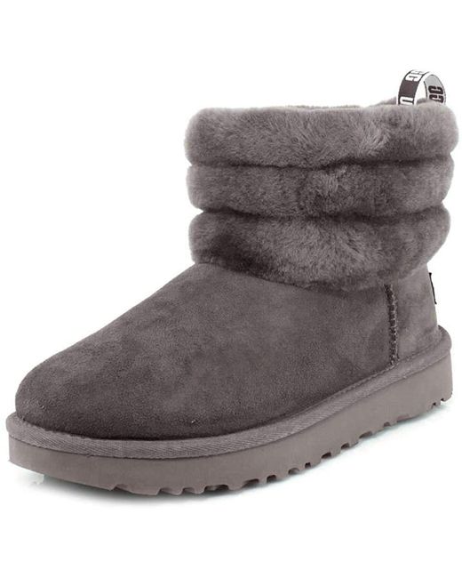 ugg fluff quilted boot