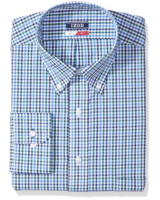 Big and Tall Izod Men/’s TALL FIT Dress Shirts Stretch Check