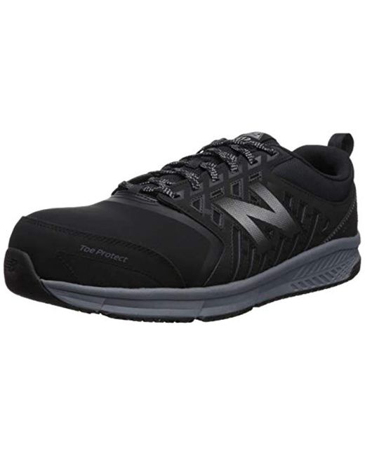 New Balance Synthetic 412v1 Work Industrial Shoe in Black/Silver (Black