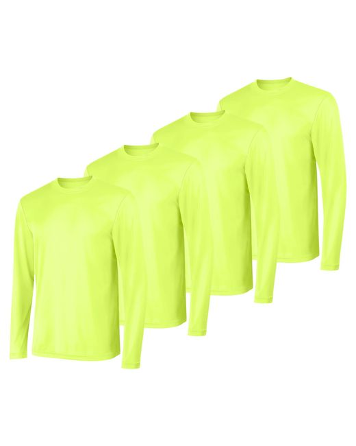 Hanes Yellow Cool Dri Long Sleeve Performance T-shirt for men