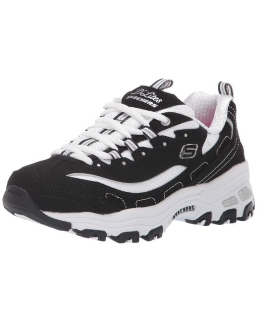 Skechers Black D'lites-biggest Fan Trainers