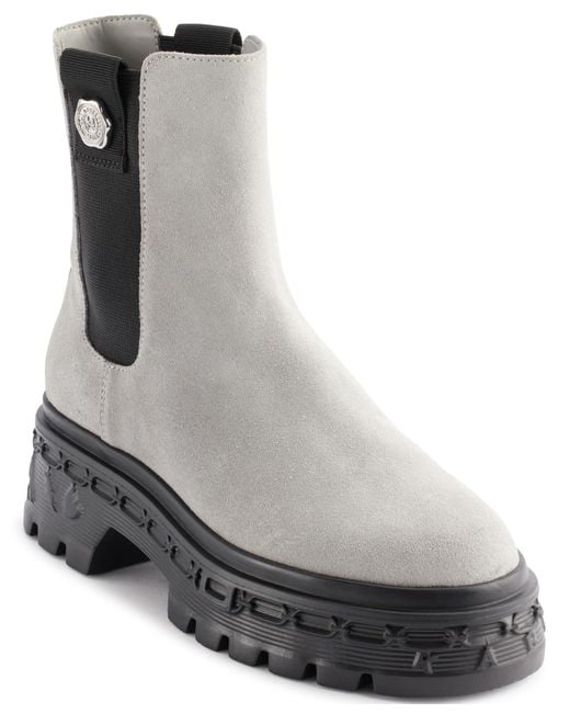 Karl Lagerfeld Gray Paris Londyn Everyday Chelsea Boot Ankle