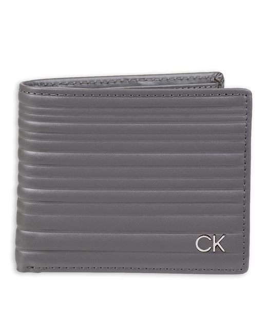Calvin Klein Gray Rfid Passcase Leather Wallet for men