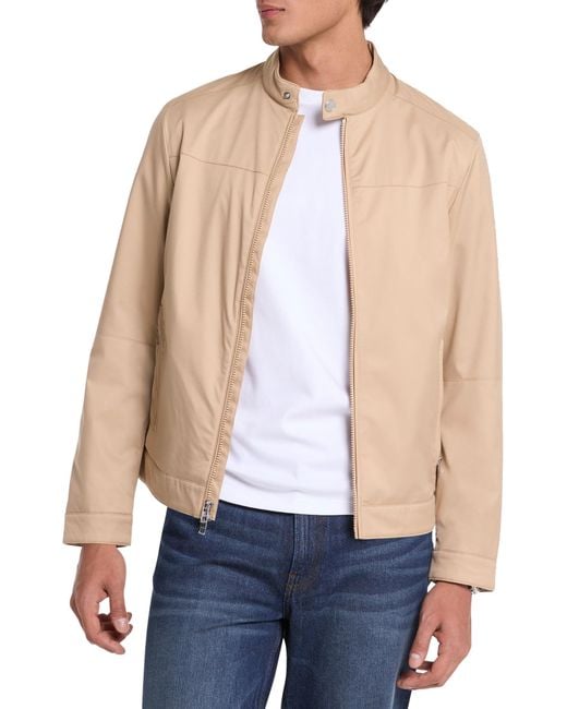 Michael Kors Men's Blue Nylon Racer Jacket