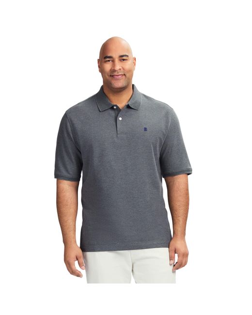 Izod Gray Big And Tall Advantage Performance Short Sleeve Polo Shirt for men
