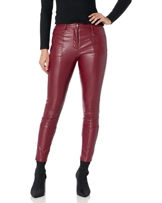 MILLY Red Rent The Runway Pre-loved Rue Faux Leather Pants