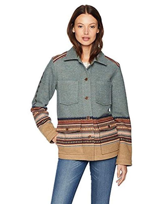 Pendleton Gray Western Horizons Wool Coat
