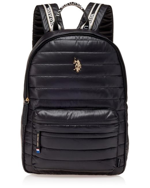 U.S. POLO ASSN. Black U.s Polo Assn. Nylon Quilted Backpack