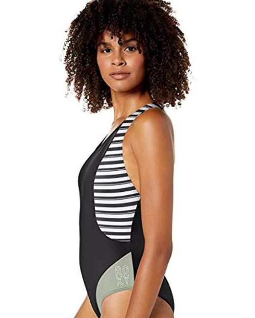 Roxy Synthetic One Piece Swimsuit in Black - Save 1% - Lyst