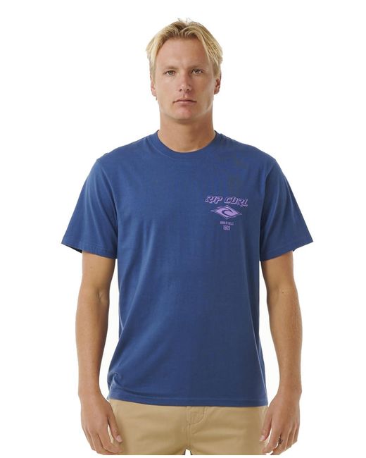 Rip Curl Blue Fade Out Icon T-shirt for men