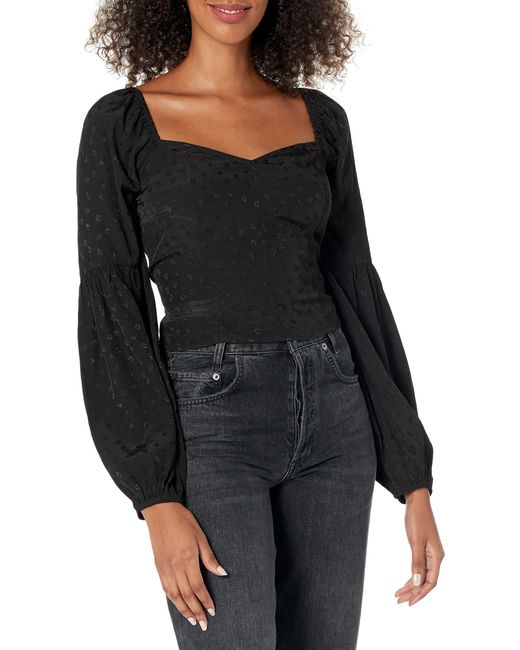 PAIGE Black Sydnee Top