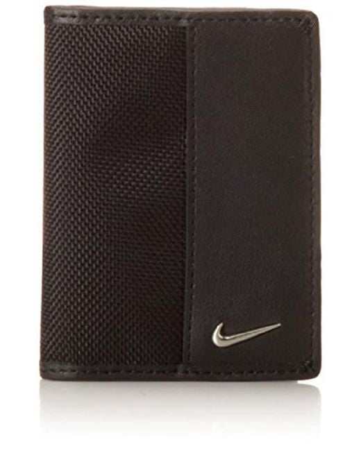 Nike Black Ballistic Nylon Front-pocket Wallet for men