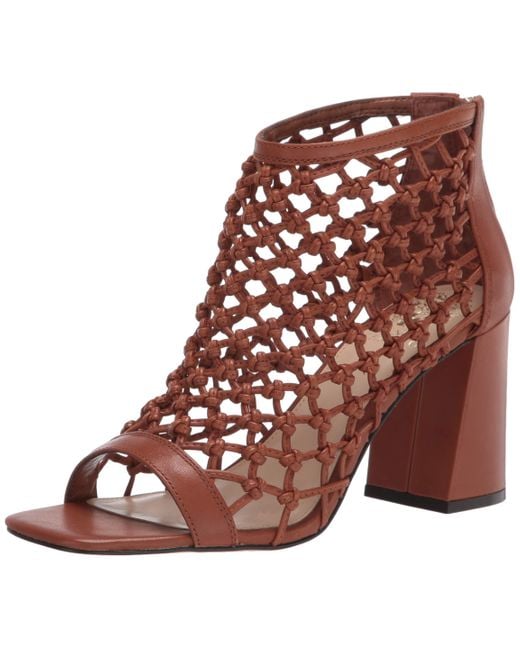 Vince Camuto Womens Arlindal Block Heeled Sandal in Brown