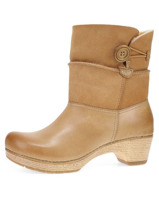 Leather Dansko Boots With Fur Clogs Shoes Dansko Fur Lined Clogs