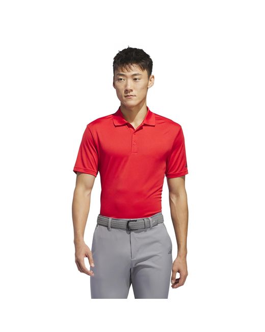 Adidas Originals Red Adi Performance Short Sleeve Polo for men