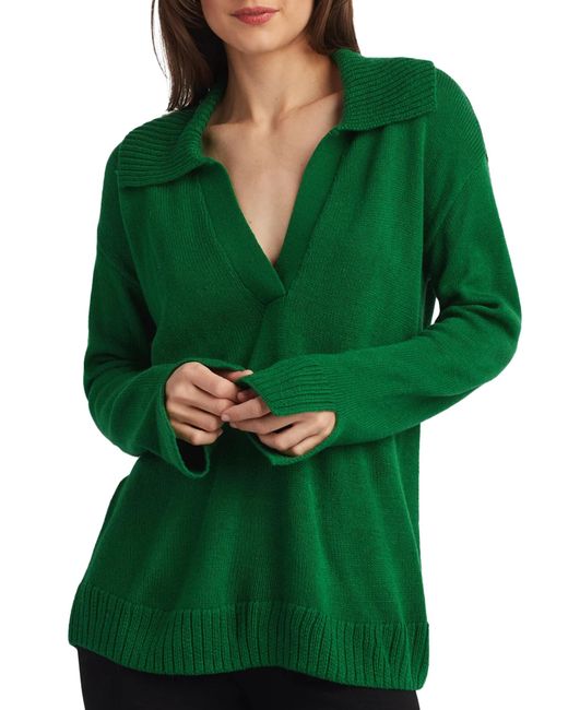 Ellen Tracy Green Polo Sweater