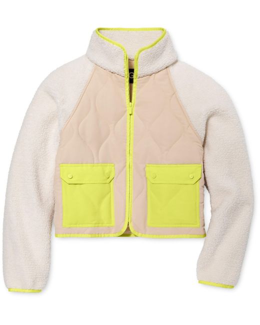 Ugg Yellow Dayana Quilted Fluff Jacket Coat