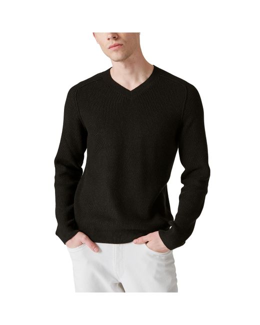 Lucky Brand Cloud Soft V-neck Sweater Black for men