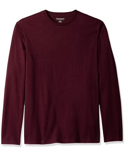 Amazon Essentials Purple Slim-fit Long-sleeve T-shirt for men