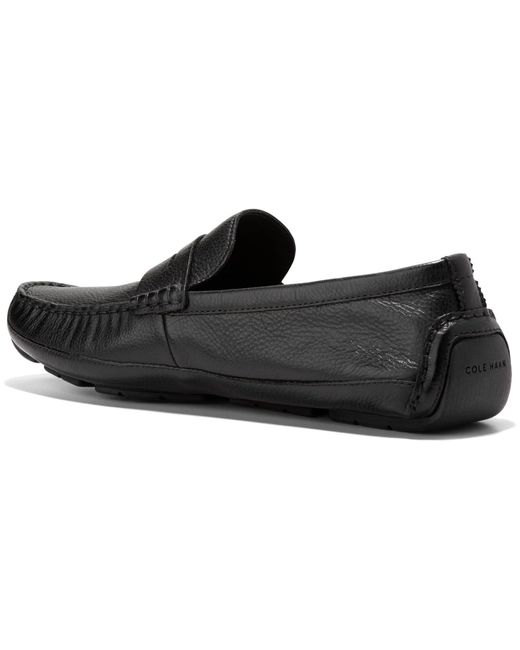 Cole Haan Black Wyatt Penny Driver Driving Style Loafer for men