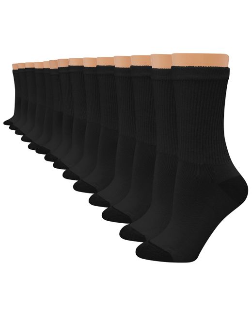 Hanes Black Value Crew Socks