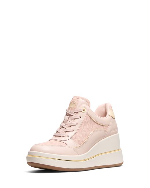 Michael Kors Natural Emmy Wedge Trainer