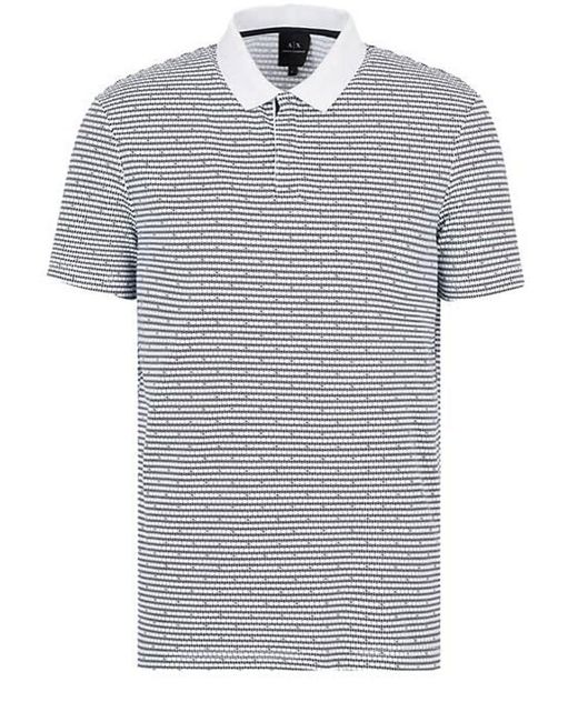 Emporio Armani Gray A | X Armani Exchange Stretch Cotton Piquet Polo Shirt for men