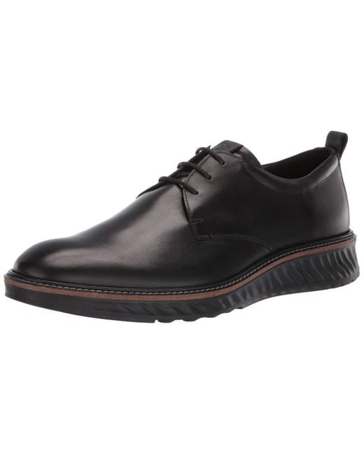 Ecco Black St.1 Hybrid Plain Toe 2.0 Oxford for men