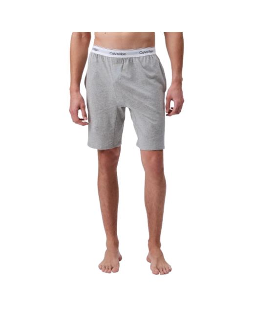 Calvin Klein Gray Modern Cotton Lounge Sleep Shorts Grey Heather for men