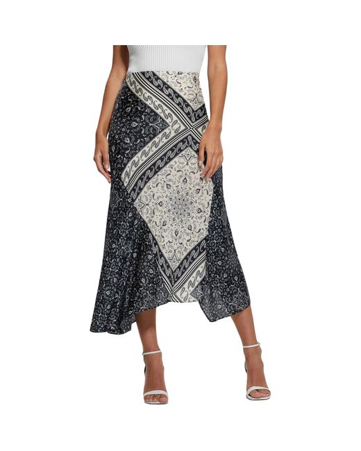 Guess Blue Katrina Asymmetric Skirt