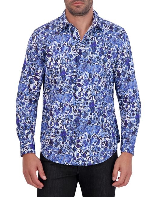 Robert Graham Blue Coyle L/s Woven Shirt for men