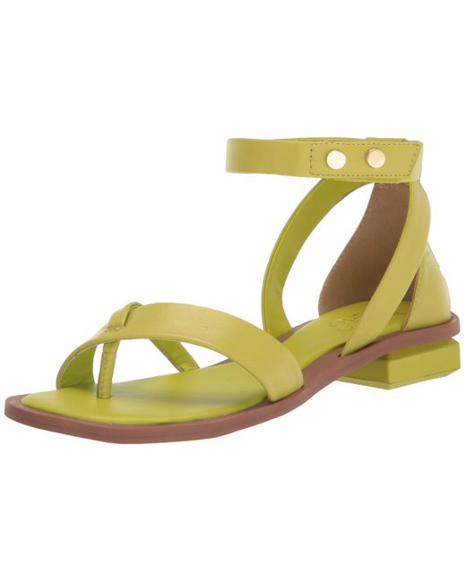 Franco Sarto Yellow S Parker Ankle Strap Sandal Pear Green Leather 8 M