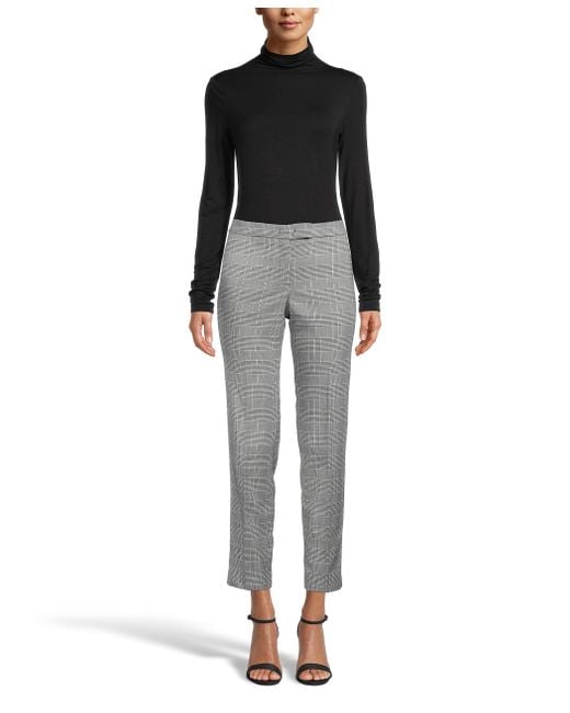 Anne Klein Plaid Slim Leg Bowie Pant in 