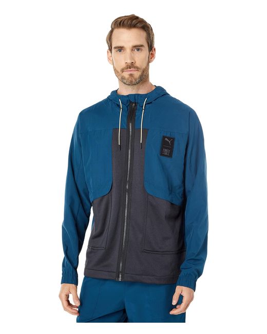 PUMA Synthetic Train First Mile Woven Jacket in Blue for Men - Lyst