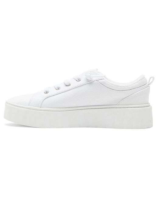 Roxy White Sheilahh Slip On Platform Sneaker Shoe