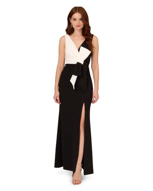 Adrianna Papell Black Two-tone Evening Gown