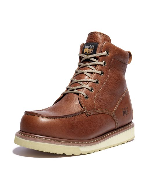 Timberland Brown Pro Wedge 6 Inch Moc Soft Toe Industrial Work Boot for men