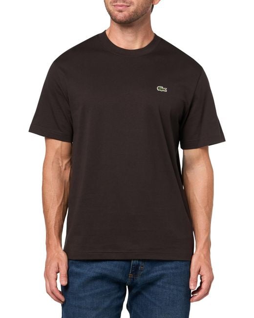 Lacoste Black Cotton T-shirt for men