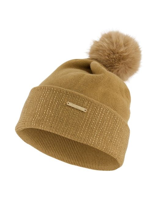 Michael Kors Natural S Fine Crystal Cuff Hat