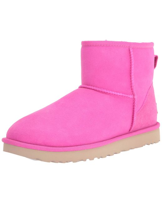 UGG Leather Classic Ii Mini Boots in Pink - Save 16% - Lyst
