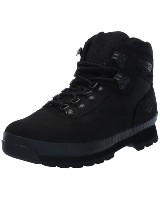 Timberland Black Euro Sprint Mid Hiking Boots for men