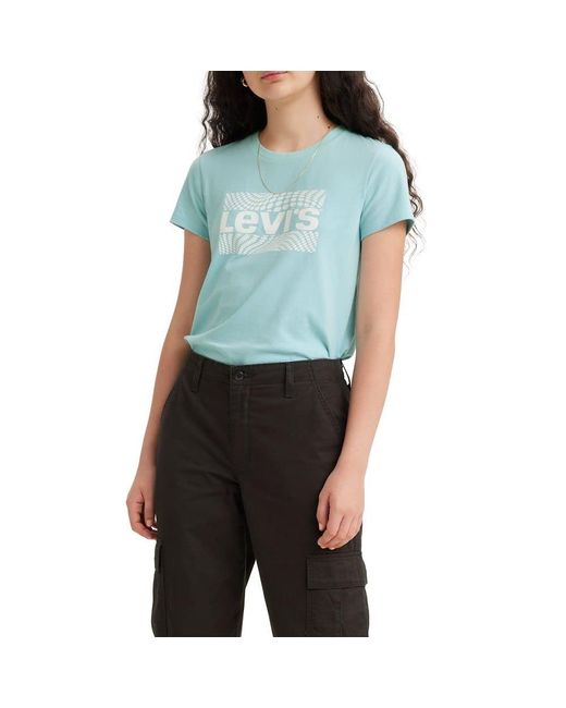 Levi's Perfect Tee-shirt in Blue | Lyst